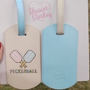 Blue and Cream Luggage Tags